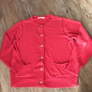 Light Red Button Down Cardigan